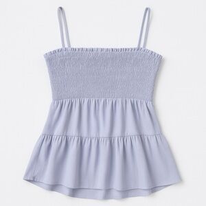 Paper Crane • Smocked Tiered Cami • Light Lavender • Size L